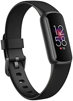 Fitbit Luxe Fitness and Wellness Tracker with Stress Management, Sleep Tracking and 24/7 Heart Rate, Black/Graphite, One Size (S & L Bands Included) (Renewed)